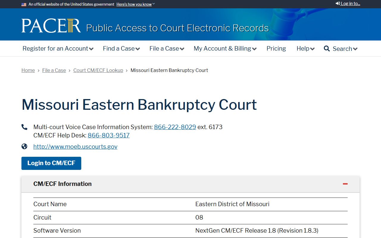 Ripley County federal clerk records PACER lookup