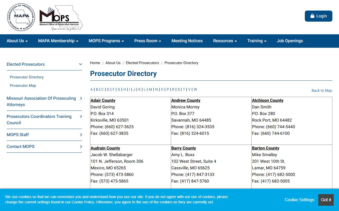 Ripley County court records Missouri prosecutor directory